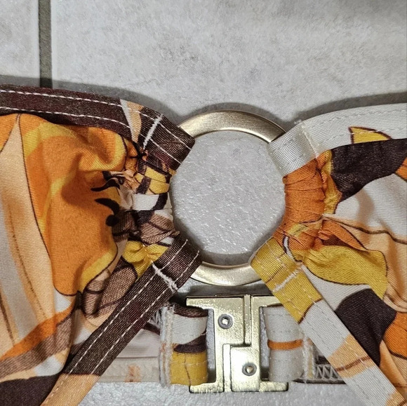 JETS Australia Swimsuit Set High Waist Bottom Padded Bikini Tropical Latt size 6 - Picture 5 of 9